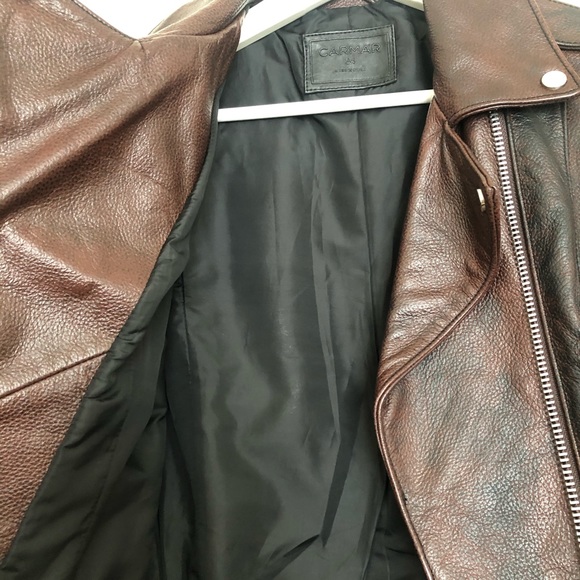 Carmar leather biker jacket brown - Picture 4 of 7